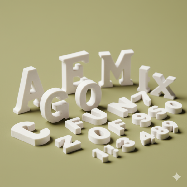 Plastic Letters & Numbers